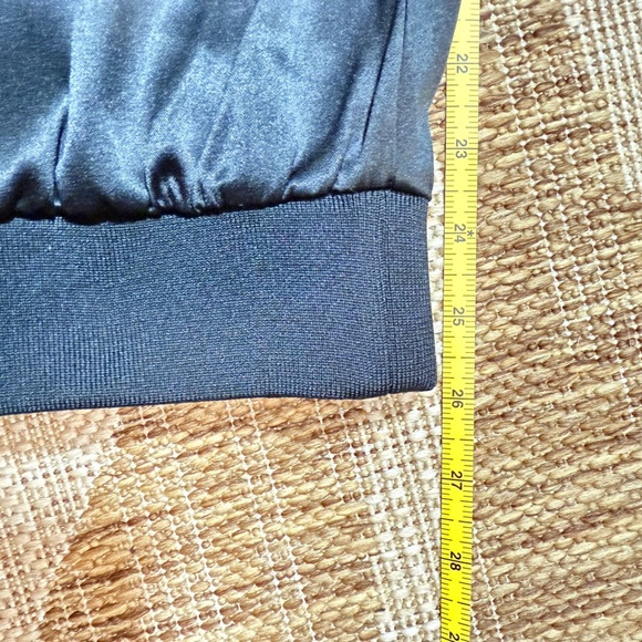 JOGGERS - black satin jogger with side pockets. Black. Size 1XP (petite). New! - Picture 4 of 7